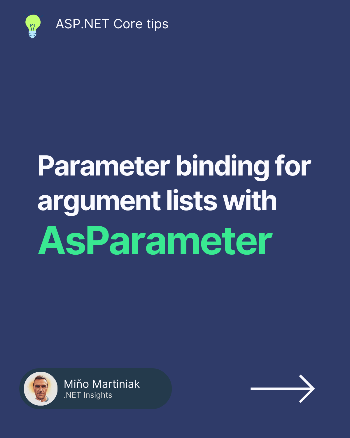 ASP.NET Core - Bind with asparameter
