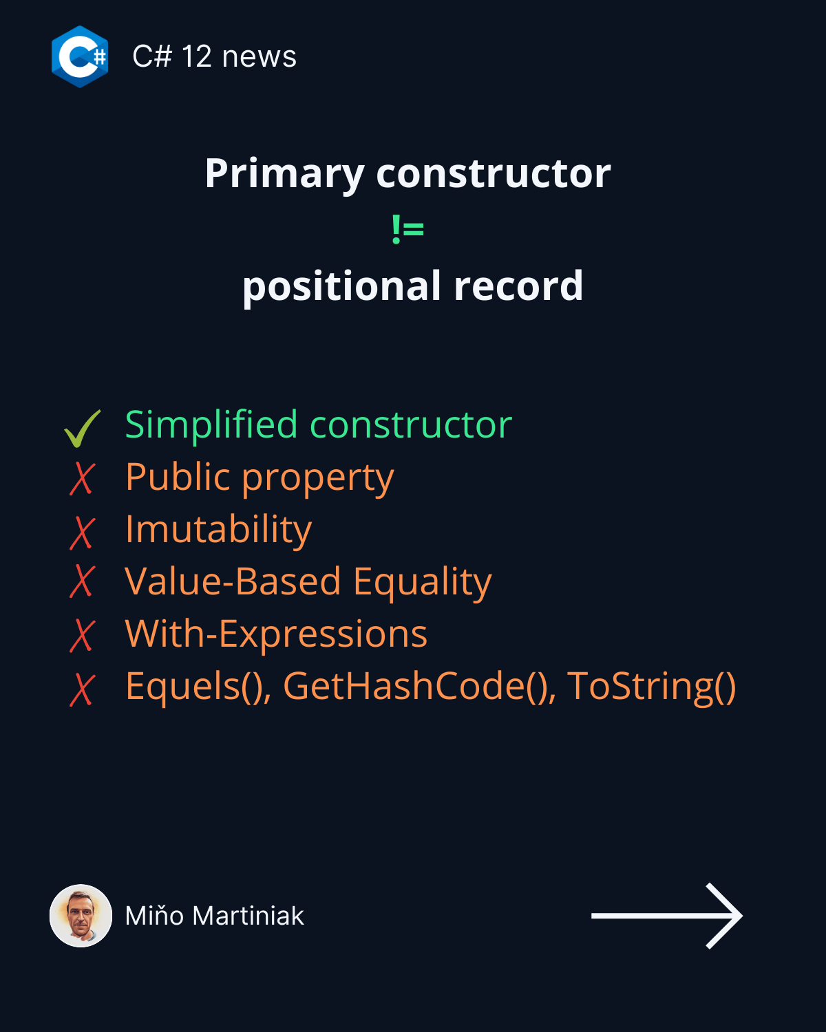 C# 12 - Primary constructor